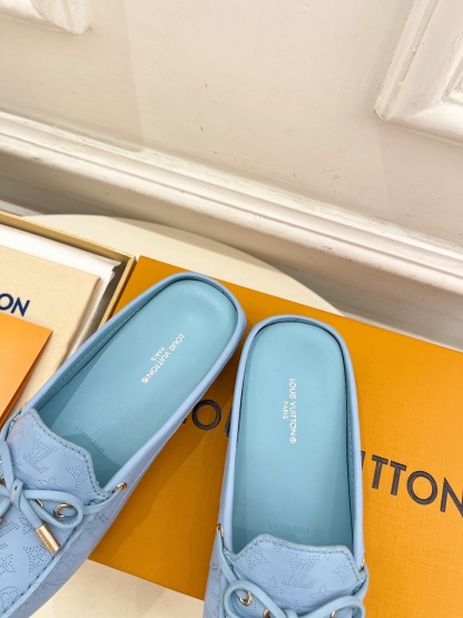 L Style Classic versatile bowknot loafers, half slippers