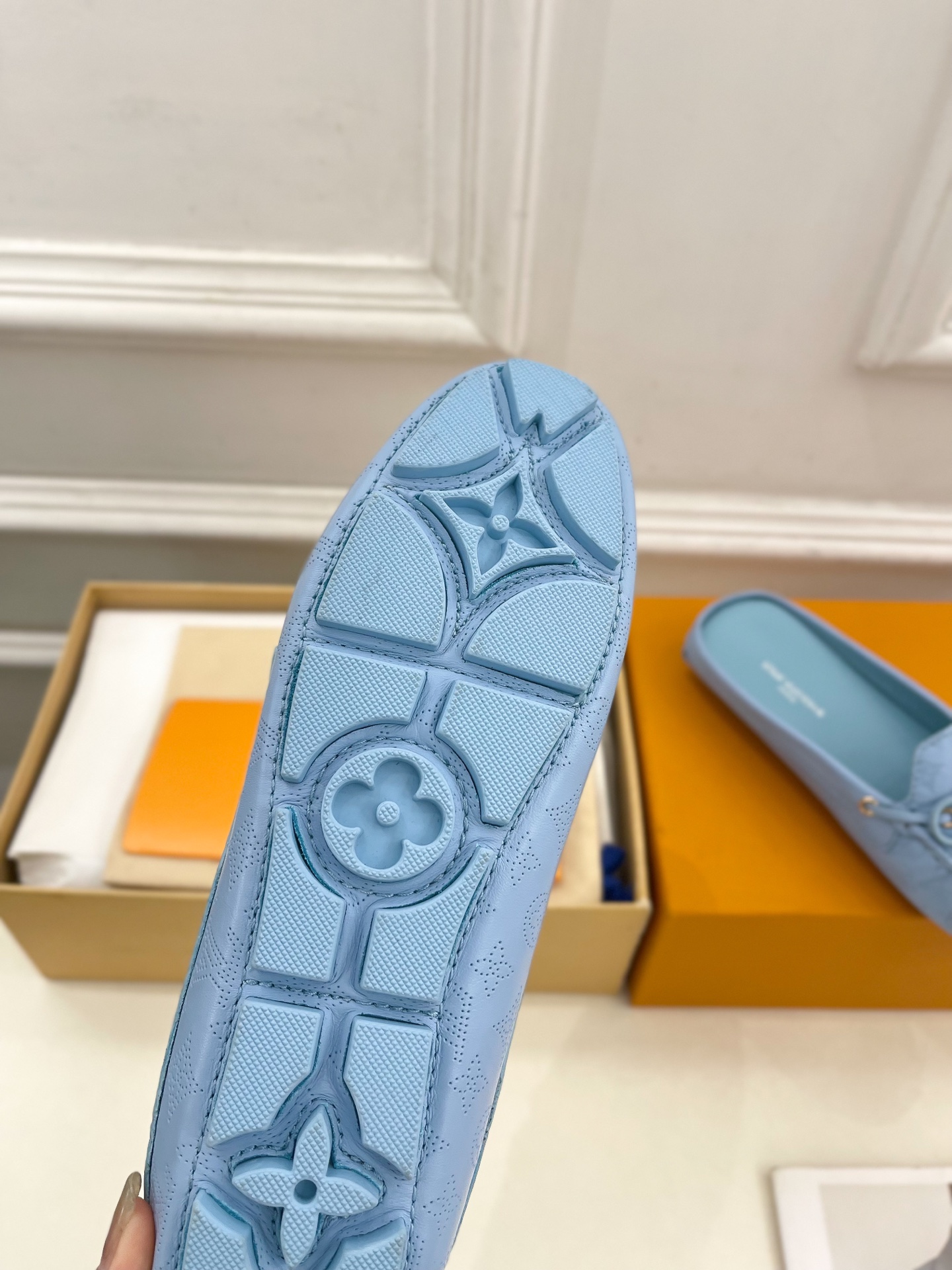 L Style Classic versatile bowknot loafers, half slippers