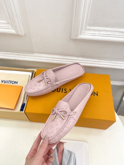 L Style Classic versatile bowknot loafers, half slippers