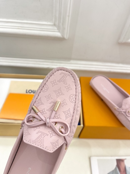 L Style Classic versatile bowknot loafers, half slippers