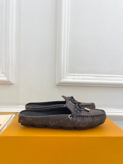 L Style Classic versatile bowknot loafers, half slippers