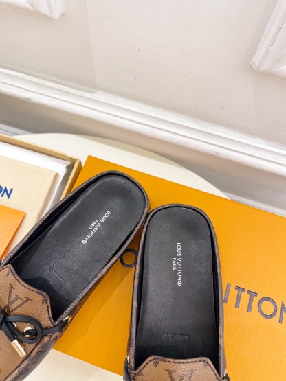 L Style Classic versatile bowknot loafers, half slippers