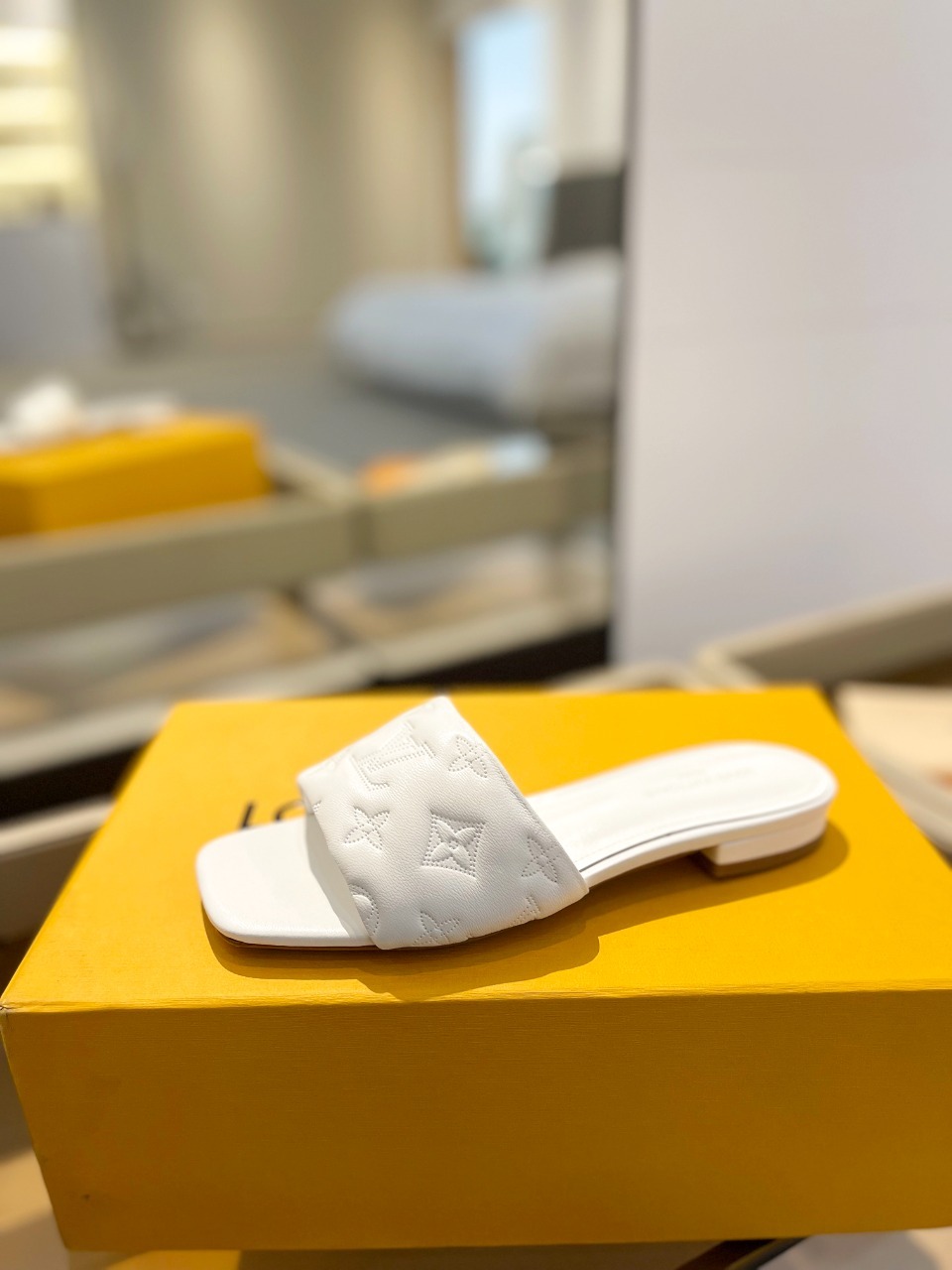 L Style Embossed Embroidery Women Slippers