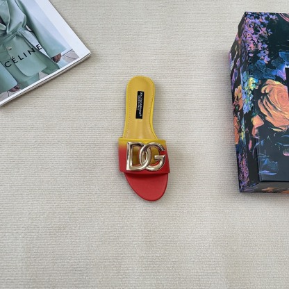 D Style gradient flat slippers