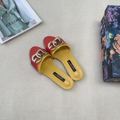 D Style gradient flat slippers