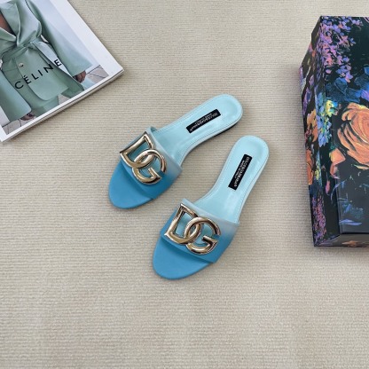 D Style gradient flat slippers