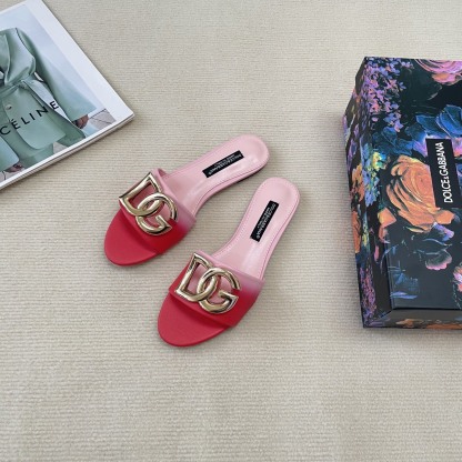 D Style gradient flat slippers