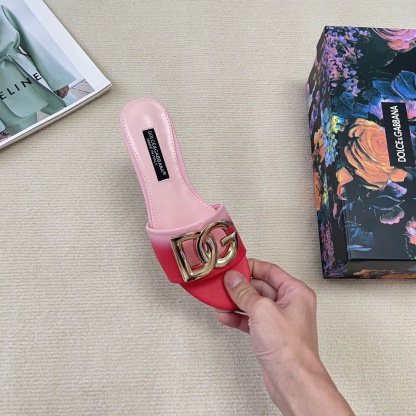 D Style gradient flat slippers