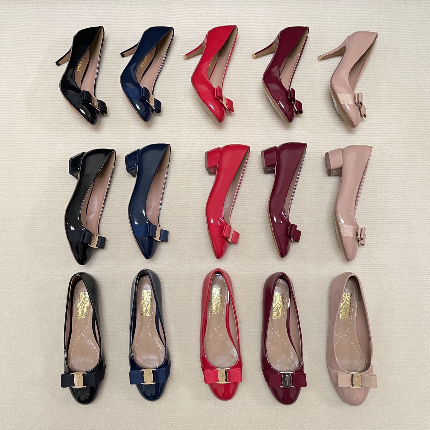 F Style Classic Bow Round Toe Mary Janes 1cm/4cm/7cm