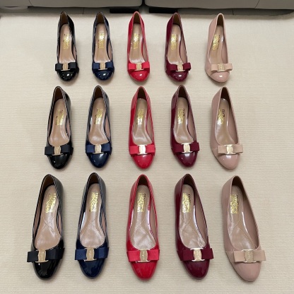 F Style Classic Bow Round Toe Mary Janes 1cm/4cm/7cm