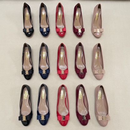 F Style Classic Bow Round Toe Mary Janes 1cm/4cm/7cm