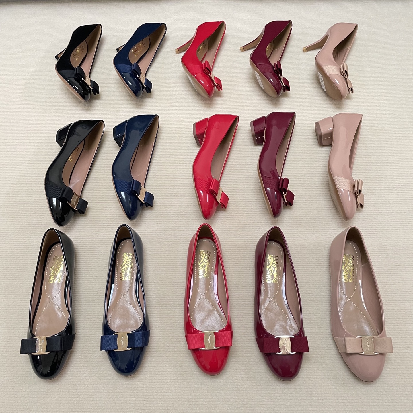 F Style Classic Bow Round Toe Mary Janes 1cm/4cm/7cm