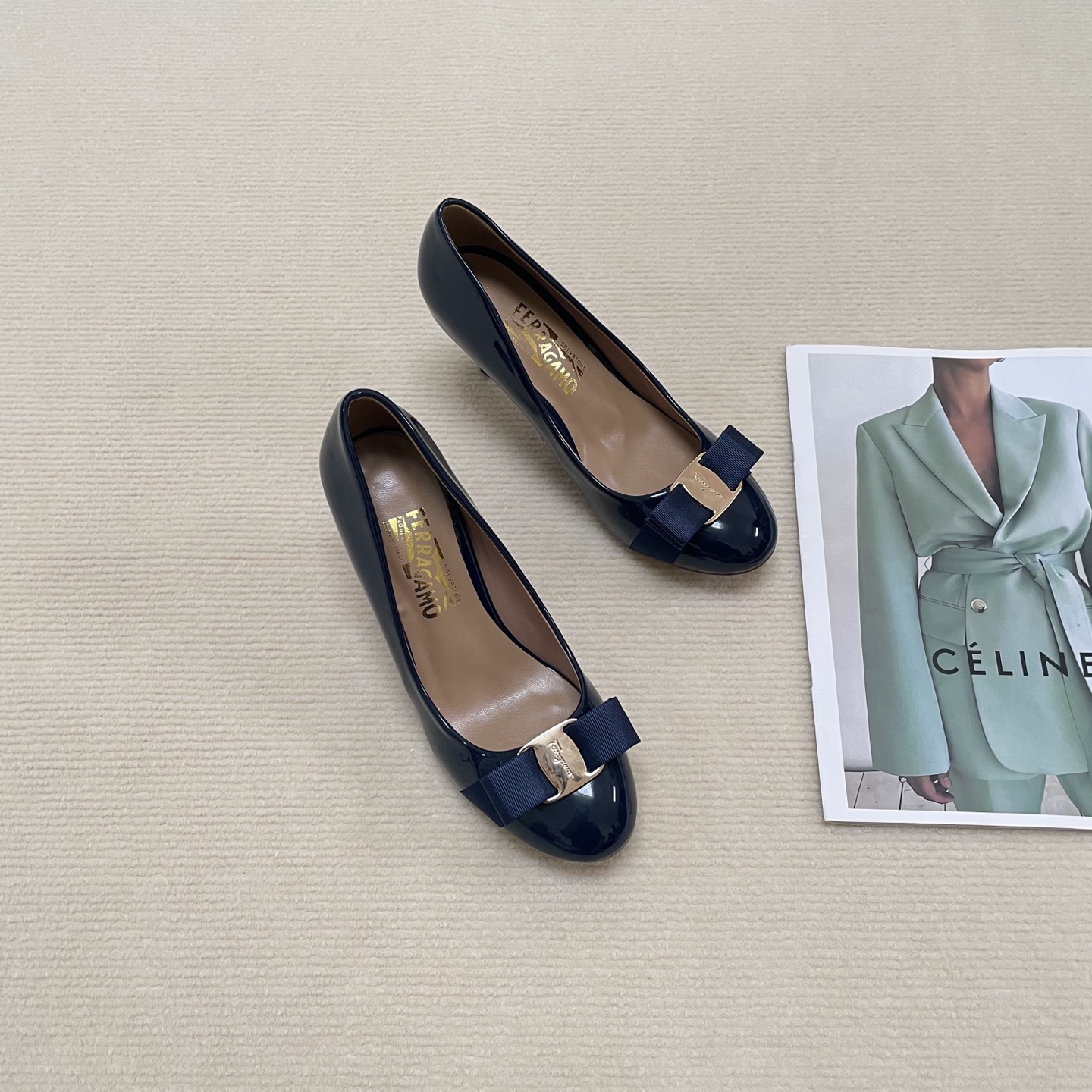 F Style Classic Bow Round Toe Mary Janes 1cm/4cm/7cm