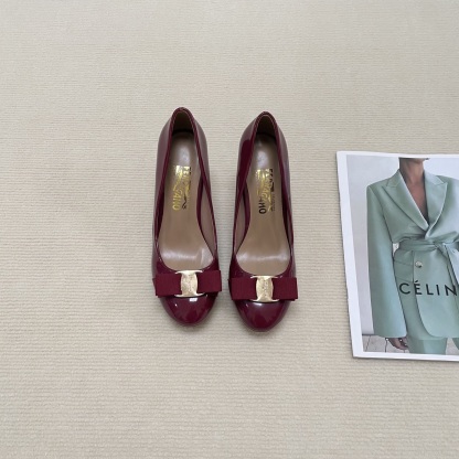 F Style Classic Bow Round Toe Mary Janes 1cm/4cm/7cm