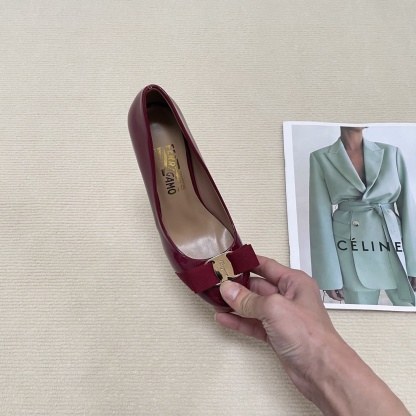 F Style Classic Bow Round Toe Mary Janes 1cm/4cm/7cm