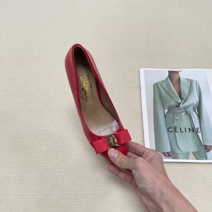 F Style Classic Bow Round Toe Mary Janes 1cm/4cm/7cm