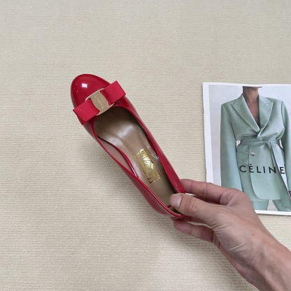 F Style Classic Bow Round Toe Mary Janes 1cm/4cm/7cm