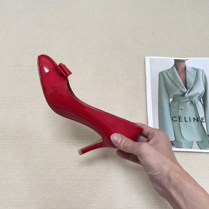 F Style Classic Bow Round Toe Mary Janes 1cm/4cm/7cm