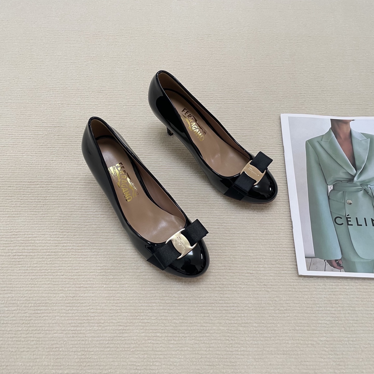 F Style Classic Bow Round Toe Mary Janes 1cm/4cm/7cm