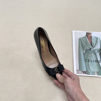 F Style Classic Bow Round Toe Mary Janes 1cm/4cm/7cm