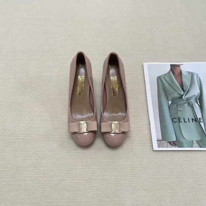 F Style Classic Bow Round Toe Mary Janes 1cm/4cm/7cm