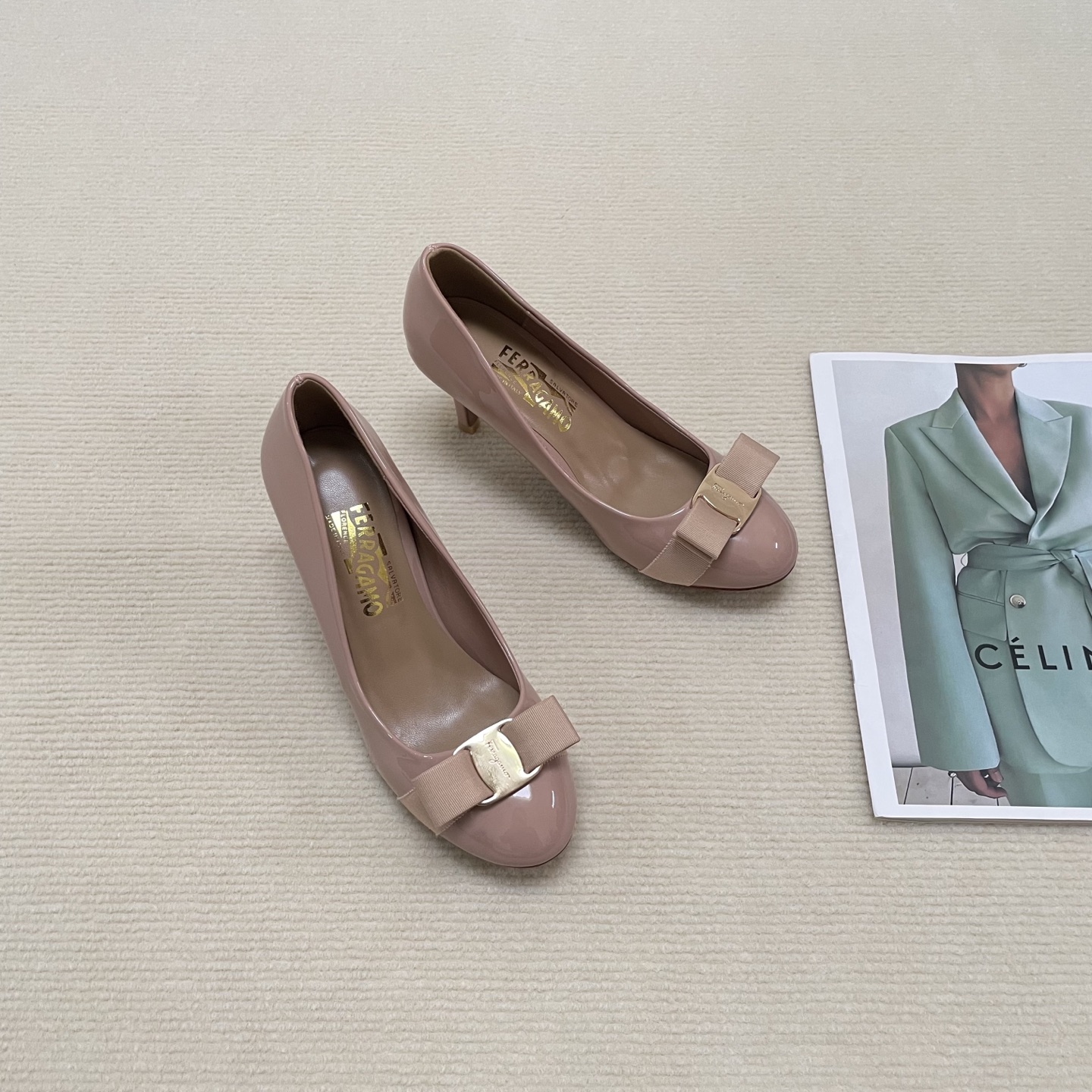 F Style Classic Bow Round Toe Mary Janes 1cm/4cm/7cm