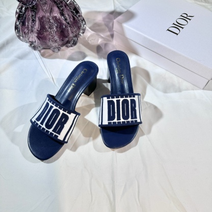 D Style 3D embroidery letters slippers 4.5cm