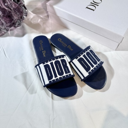 D Style 3D embroidery letters slippers Flats