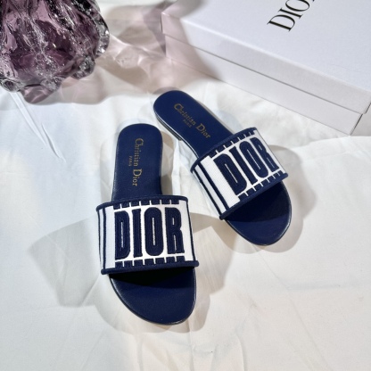 D Style 3D embroidery letters slippers Flats