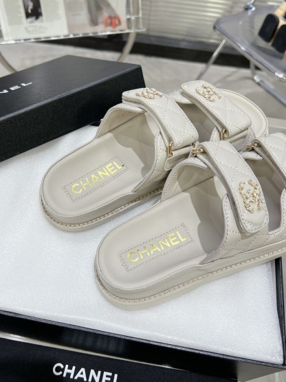 C Style diamond lattice Velcro half slippers beach slippers sandals