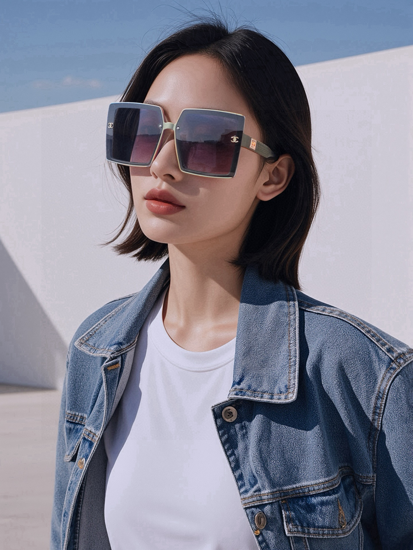 C Style 5250 Fashion Square Frame Sunglasses