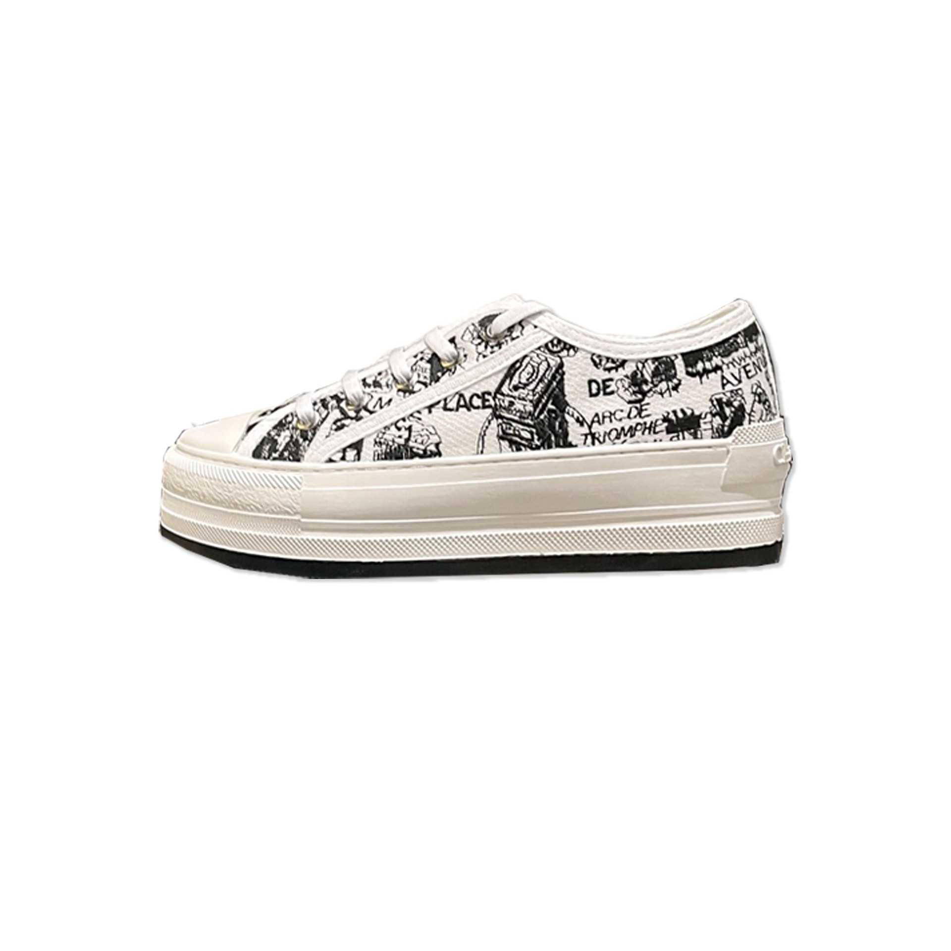 D Style platform canvas shoes