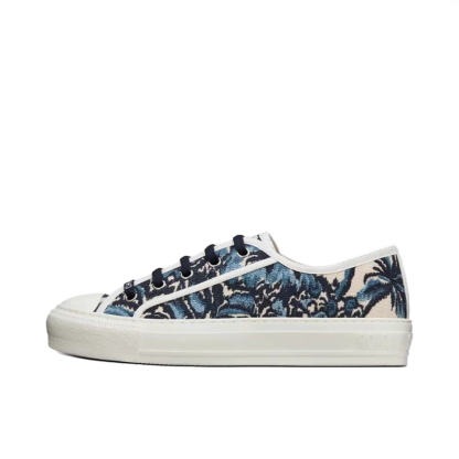 D Style classic three-dimensional printed embroidered canvas shoes