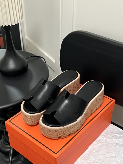 H Style Platform wedge heel platform slippers H-shaped sandals