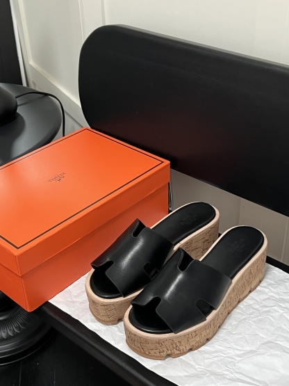 H Style Platform wedge heel platform slippers H-shaped sandals