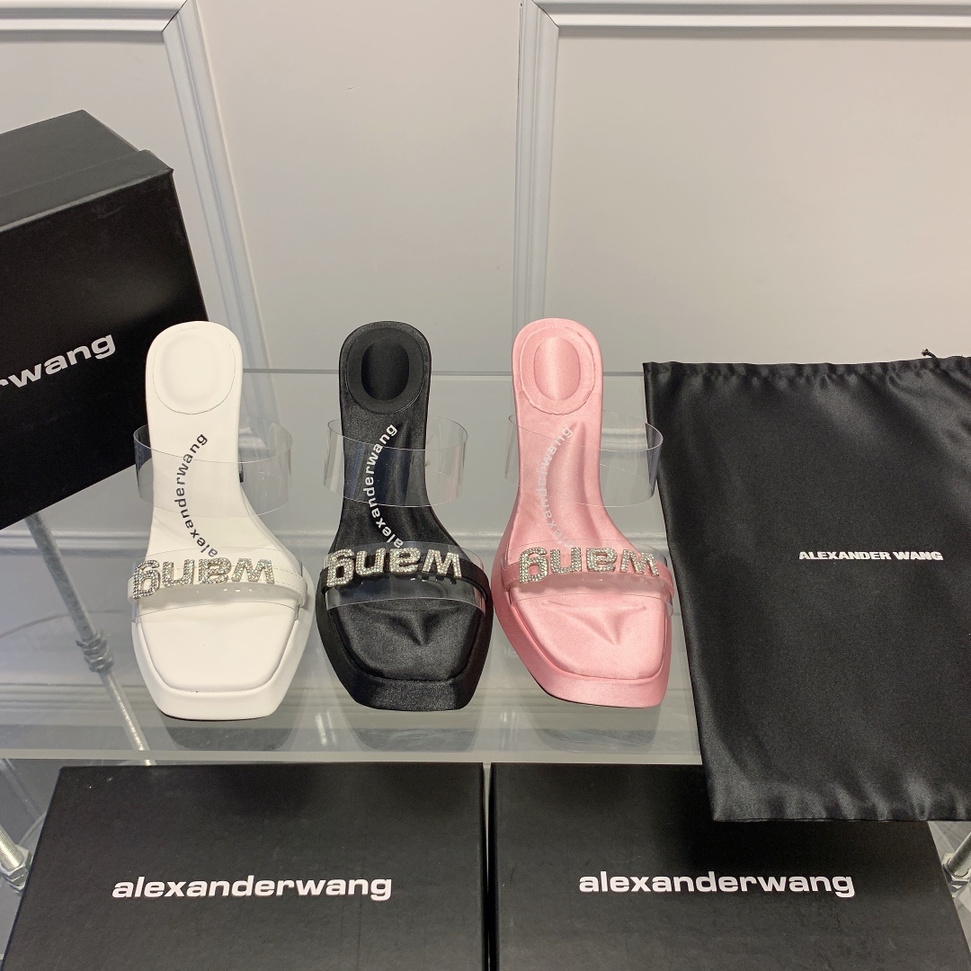 A Style Platform Square Toe High Heel Sandals 8CM