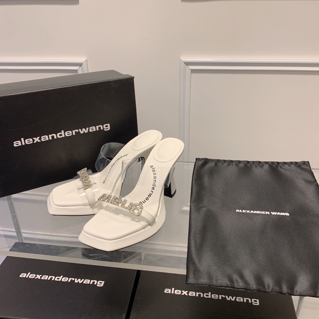 A Style Platform Square Toe High Heel Sandals 8CM