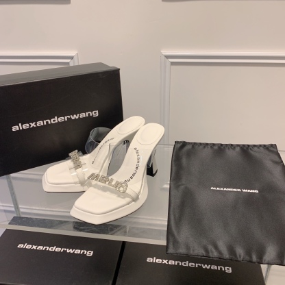 A Style Platform Square Toe High Heel Sandals 8CM