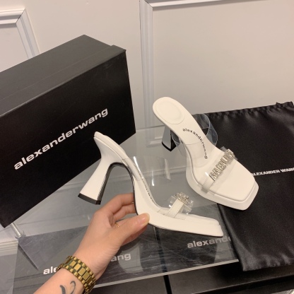 A Style Platform Square Toe High Heel Sandals 8CM