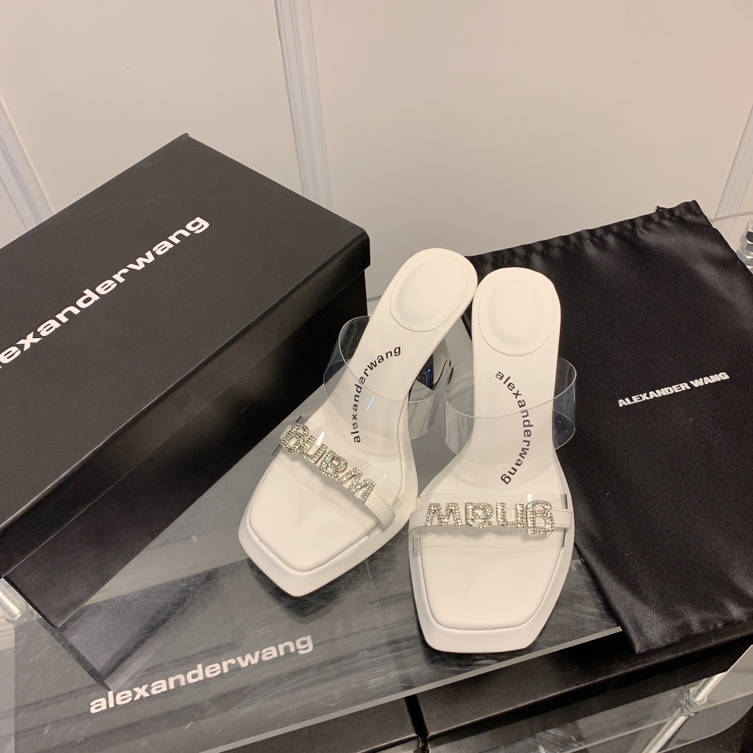 A Style Platform Square Toe High Heel Sandals 8CM