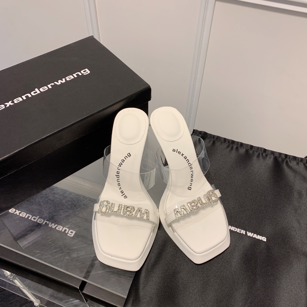 A Style Platform Square Toe High Heel Sandals 8CM