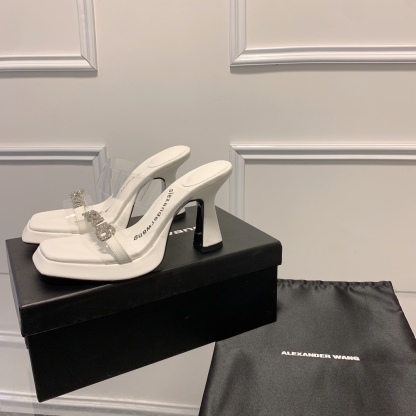 A Style Platform Square Toe High Heel Sandals 8CM