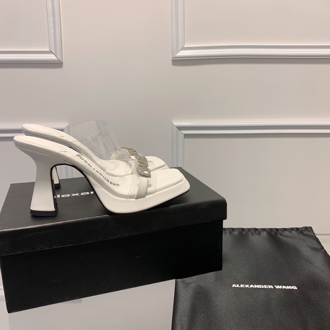 A Style Platform Square Toe High Heel Sandals 8CM