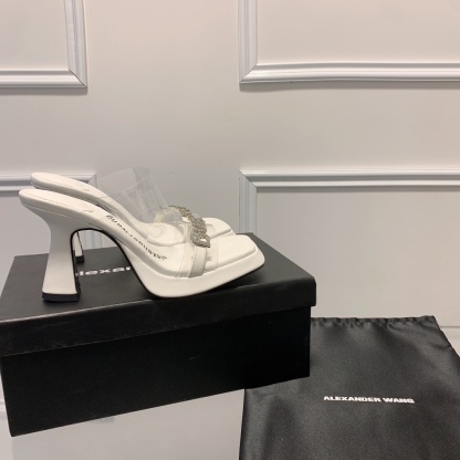 A Style Platform Square Toe High Heel Sandals 8CM