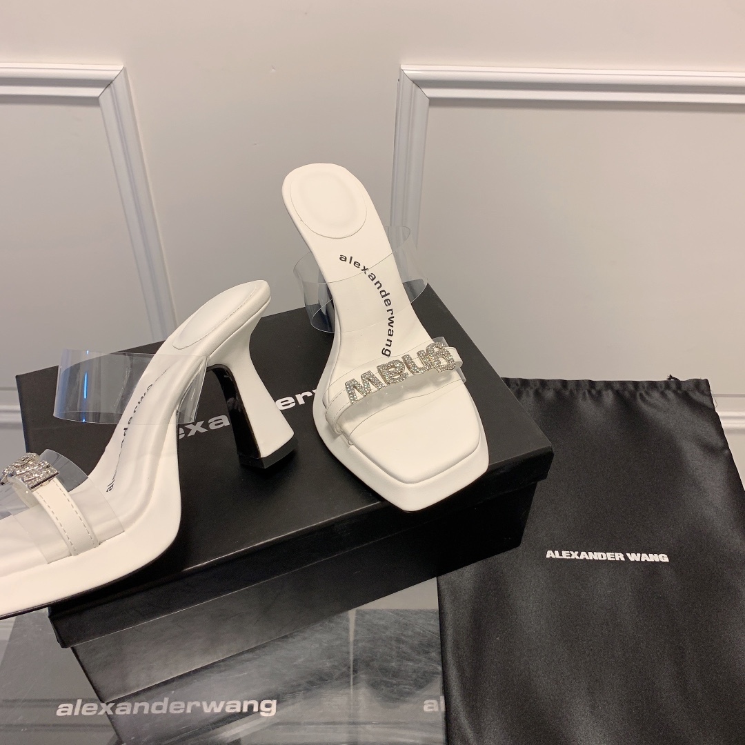 A Style Platform Square Toe High Heel Sandals 8CM