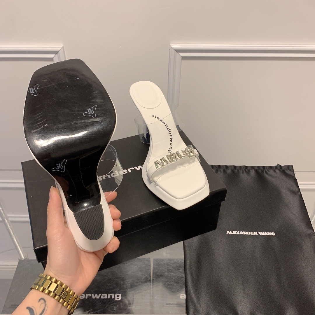 A Style Platform Square Toe High Heel Sandals 8CM