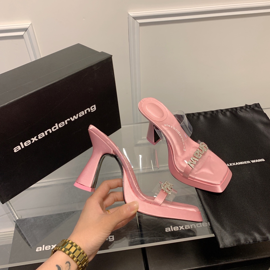 A Style Platform Square Toe High Heel Sandals 8CM