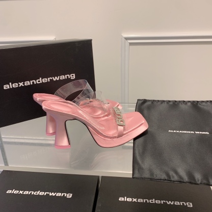 A Style Platform Square Toe High Heel Sandals 8CM