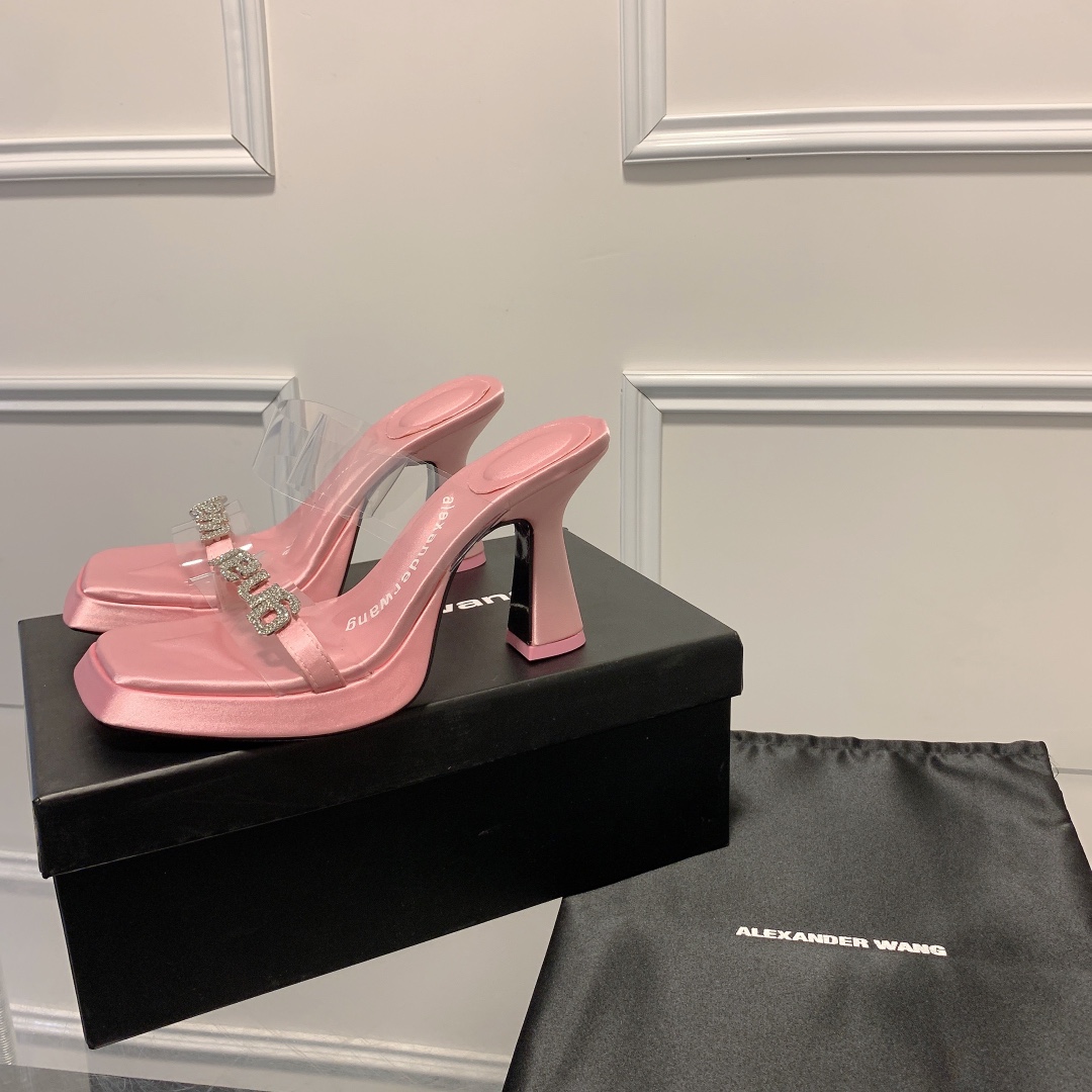 A Style Platform Square Toe High Heel Sandals 8CM