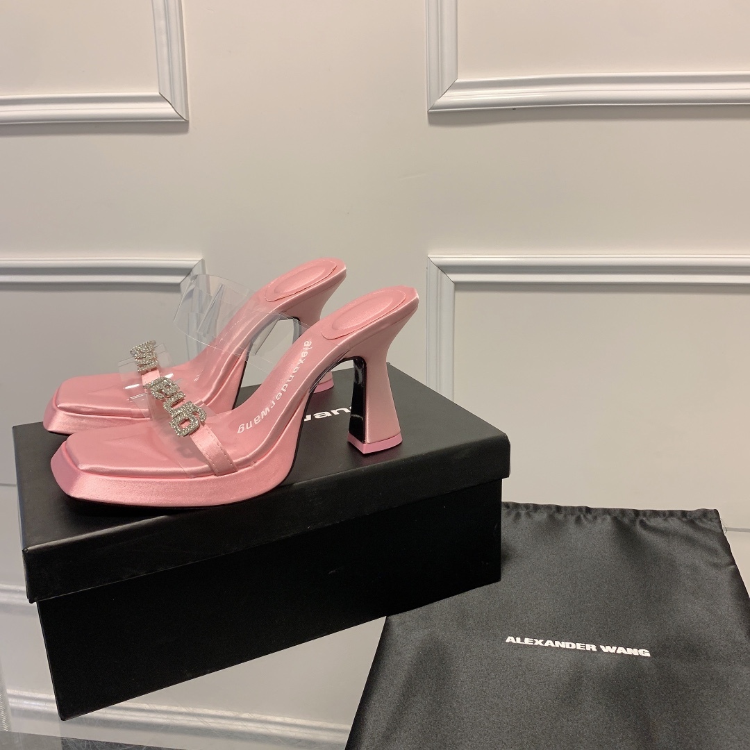 A Style Platform Square Toe High Heel Sandals 8CM